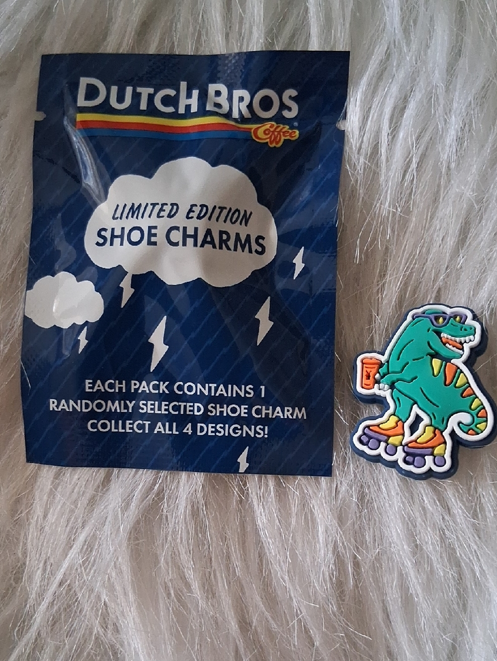 Dutch Bros Green Dinosaur Shoe Charm